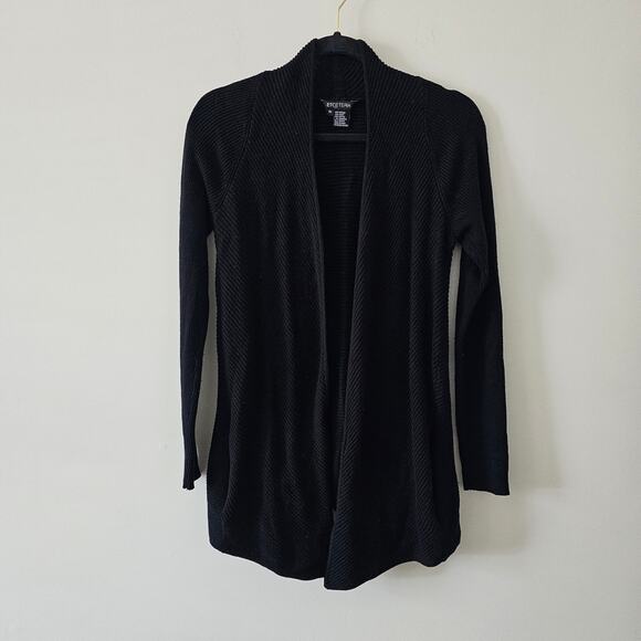 ETCETERA Black Open Front Cardigan Size M - Picture 1 of 5